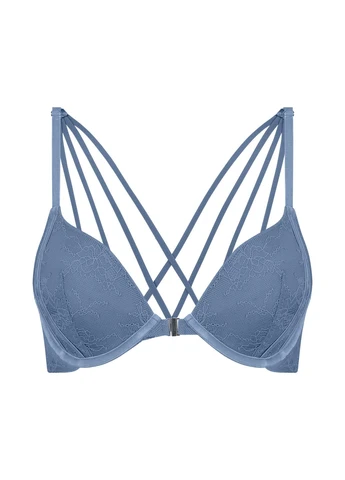 Серо-синий бюстгальтер Hunkemoller с косточками полиэстер