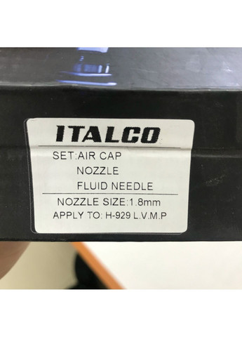 Комплект форсунки змінний для фарбопультів H-929 LVMP, діаметр 1,8мм NS-LM ITALCO (289465112)