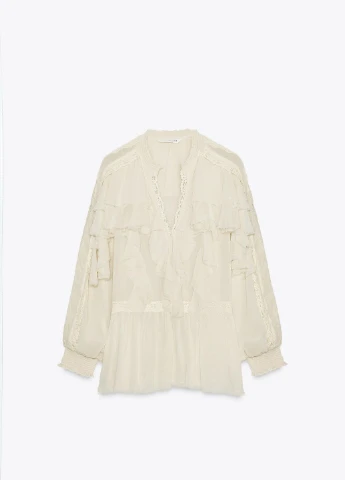 Молочная блуза Zara