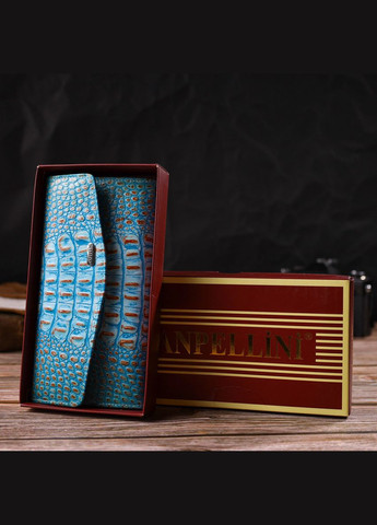 Отличное портмоне для женщин из натуральной кожи с тиснением под крокодила 21703 Canpellini (329150206)