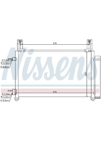Радіатор кондиціонера Nissens (377986335)