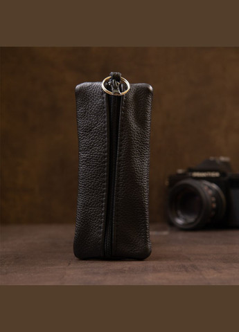 Вместительная ключница кожаная черная 15310 Shvigel (362417706)