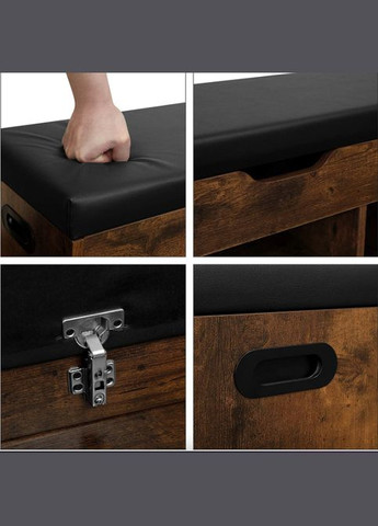 Тумба для взуття Gerbor з м'яким сидінням в стилі Loft Leobert (323136248)