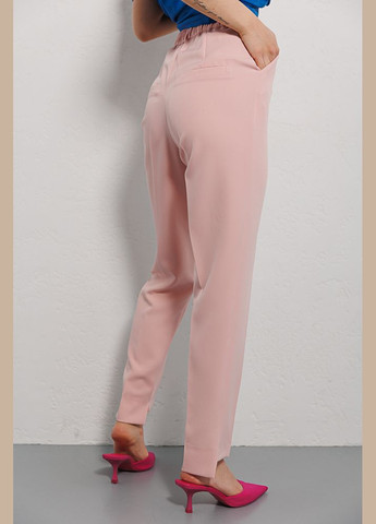 Женские брюки пудровые с асимметричным низом Arjen (289787633)