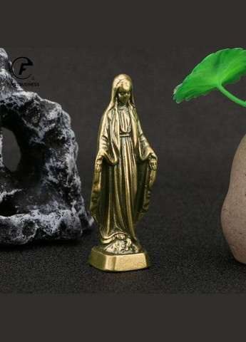 Винтажная ретро настольное украшение мини статуэтка медная брелок подвеска Пресвятой Богородицы Девы Марии No Brand (292260629)