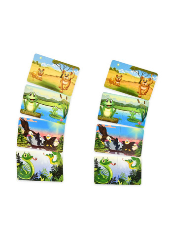 Навчальні пазли Хто чия мама 36 міні-пазлів українською мовою для дітей 3+ розвиваючі ігри для малюків Strateg (369761212)