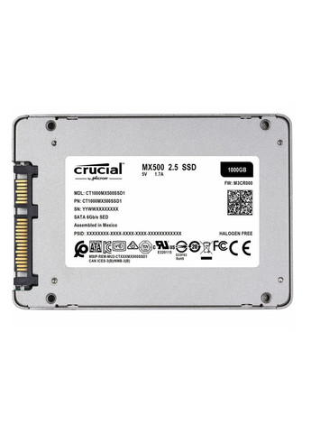 Твердотільний SSD накопичувач MX500 2,5” SATA 4000 ГБ Crucial (292324169)