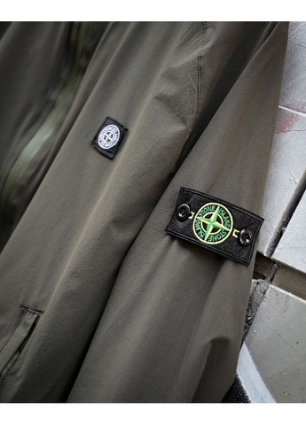 Оливковая демисезонная ветровка No Brand