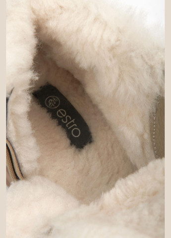 Зимние ботинки-спорт, цвет бежевый Estro