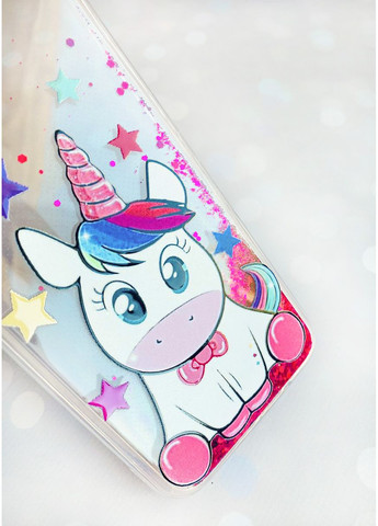 Чехол с плавающими блестками на Xiaomi Redmi Note 10 Pro/10 Pro Max Единорог (принт 102) CASE CONTROL (360665154)