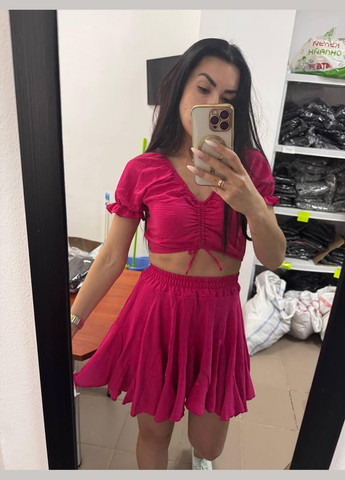 Рожевий літній комплект креп малиновий IRmAS