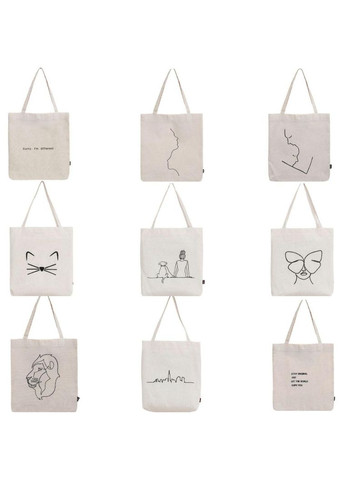 Тканинна екосумка бежева для покупок Метелик No Brand (325864716)