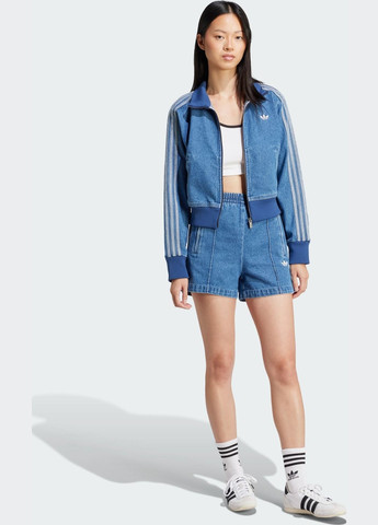 Синяя демисезонная джинсовая куртка adicolor adidas