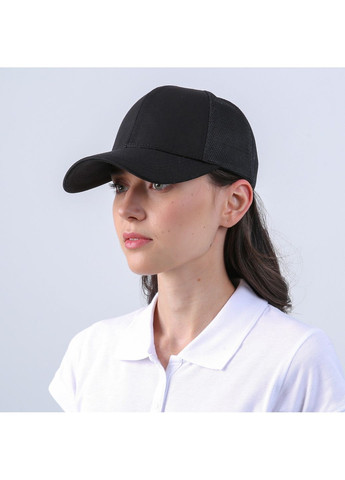 Бейсболка тракер женская коттон черная ЛЕЙРИЯ LuckyLOOK 808-614 (335833619)