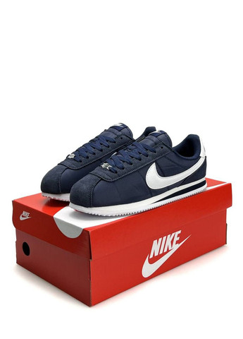Темно-синій Осінні кросівки чоловічі nike No Brand Cortez M Navy White