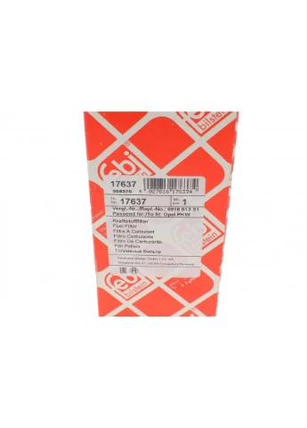 Фільтр паливний Opel Astra F/Corsa/Kadett/Vectra 84-00 17637 UA63 Febi Bilstein (345779636)