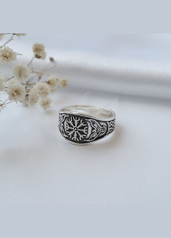 Серебряное кольцо без камней Шлем Эгира размер серебро 925 пробы черненное 4.80 г 4672ч No Brand (306743130)