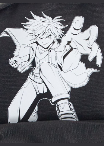 Рюкзак,чорний з принтом, Kiabi (315016631)