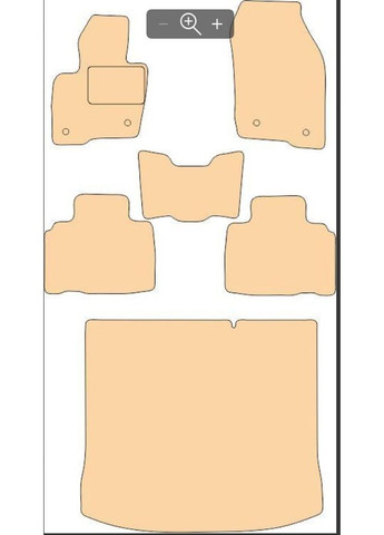 Ворсовые коврики в салон для FORD Edge (2016-)/Форд Эдж 2016+ Beltex (360617266)