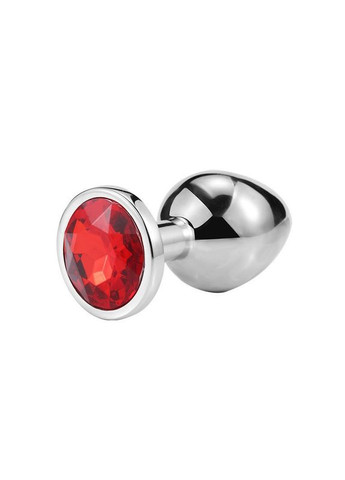Анальная пробка металлическая с красным алмазом, размер S, 10019R Soft Touch (290147861)