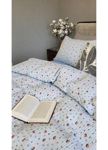 Постільна білизна з резинкою Крапо DUO, ранфорс гофра (жатка) Двухспальний розмір, наволочки 50/70 No Brand (364220434)