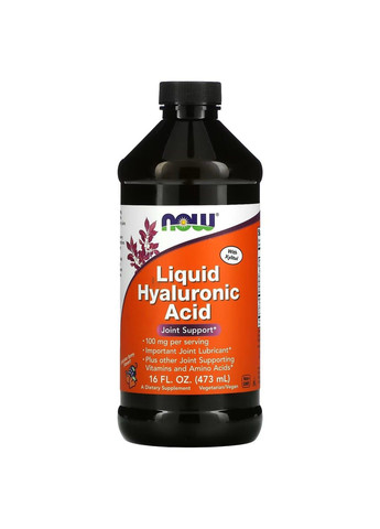 Рідка Гіалуронова Кислота Liquid Hyaluronic Acid - 473 мл Ягідний смак Now Foods (293152522)