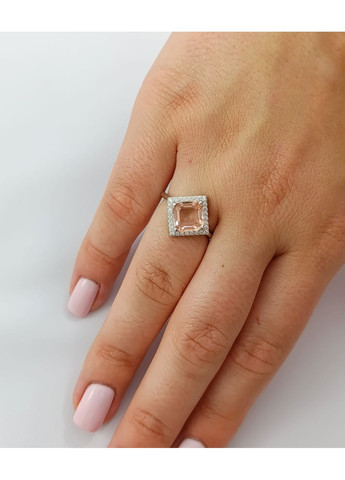 Серебряное кольцо с морганитом КТ462-мгц Shatlen Каблучка (356180647)