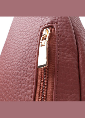 Стильна жіноча сумка з однією лямкою через плече з великозернистої екошкіри 22762 Бордовий Vintage (329151074)