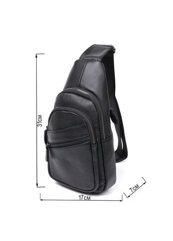 Стильна шкіряна чоловіча сумка через плече чорний 20672 Vintage (329198805)