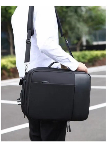 Рюкзак сумка портфель трансформер повсякденний міський з водовідштовхувального матеріалу 41х30х13 см (476740-Prob) Чорний Unbranded (290108443)