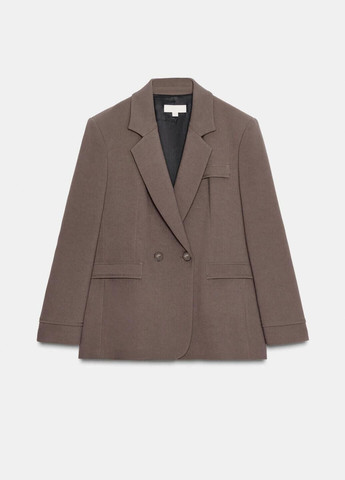 Коричневый женский жакет Zara однотонный - демисезонный