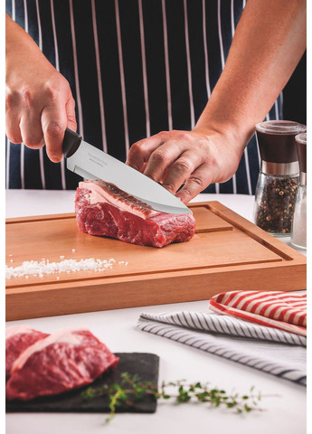 Ніж PLENUS black н-р ножів 3пр (тому, овоч, д / м'яса) інд.бл (23498/013) Tramontina комбінований,