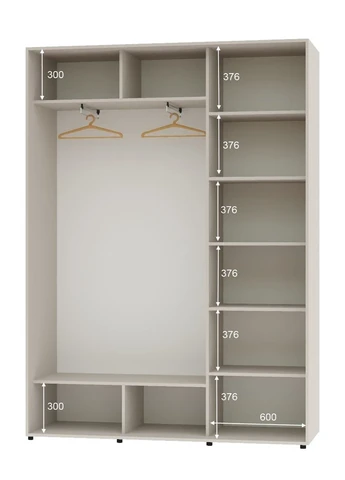 Шафа-купе дводверна Алекса 170*45*220 Кашемір 2 двері ДСП Алекса (360432036)