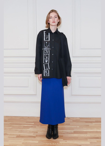 Черная классическая рубашка Dolcedonna с длинным рукавом