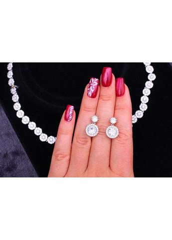 Комплект Колье и серьги Анабель серебристый love-shopping Xuping Jewelry (358524845)