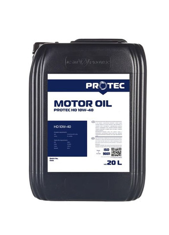 Моторное масло HD (20 л, 10W-40) полусинтетическое (41122) Protec (294202353)