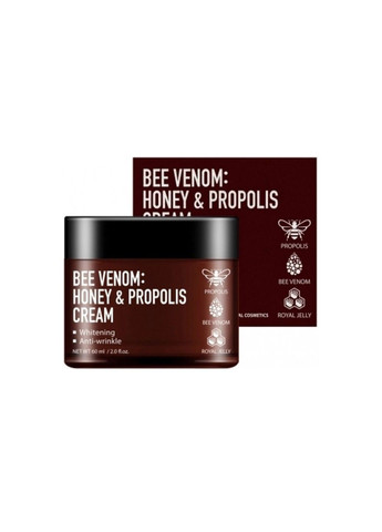 Крем для обличчя з бджолиною отрутою медом та прополісом Bee Venom Honey & Propolis Cream 60 мл Fortheskin (289134846)