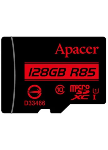 Карта памяти microSDXC 128GB UHSI U1 Class 10 (AP128GMCSX10U5-R) + SD адаптер (6416587) Apacer (314833641)