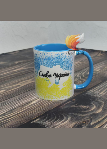 Чашка подарункова "Слава Україні" 330 мл біла No Brand (328439356)