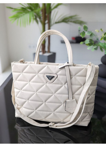 Большая женская сумочка нейлон молочный No Brand (372511614)