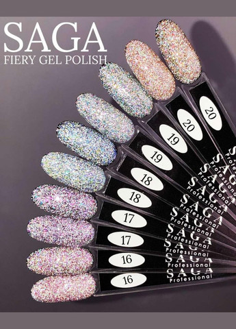 Светоотражающий гель-лак Fiery 26 Фуксия Saga (342376577)