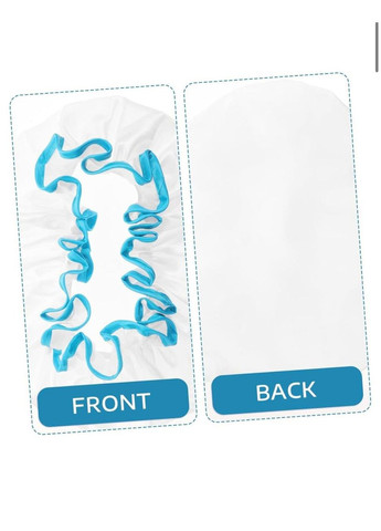 Водонепроникна шапочка для душу для довгого волосся, еластична шапочка для ванни, біла з бірюзовим No Brand (326756282)