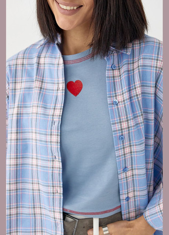 Голубой кэжуал рубашка Lurex