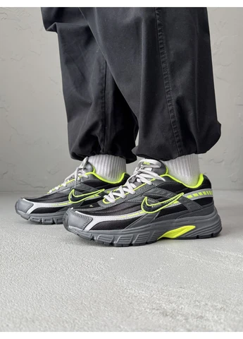 Сірі літні кросівки nike initiator grey/green найк інітіатор сірі No Brand