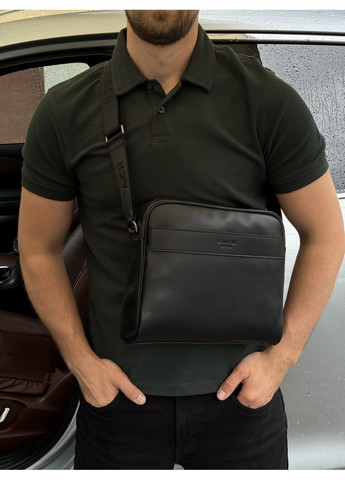 Сумка чоловіча Charles Camera Crossbody Messenger Bag Smooth Skin Black No Brand (355343423)