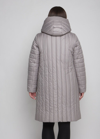 Серая зимняя парка зимняя женская большого размера SK