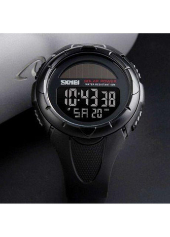Мужские спортивные наручные часы 1405 Solar на солнечной батарее Черный Skmei (314483646)