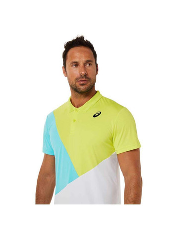 Комбінована футболка чол. men court color block po Asics