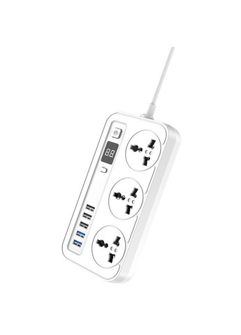 Мережевий фільтр-подовжувач A503 Auto Max (5USB/3.4A/2м)- білий Aspor (368560877)