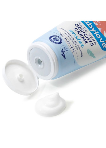 Крем для чувствительной кожи новорожденных из алоэ Gesichtscreme Aloe Vera Sensitiv 75 мл от DM (Германия) BabyLove (363053135)